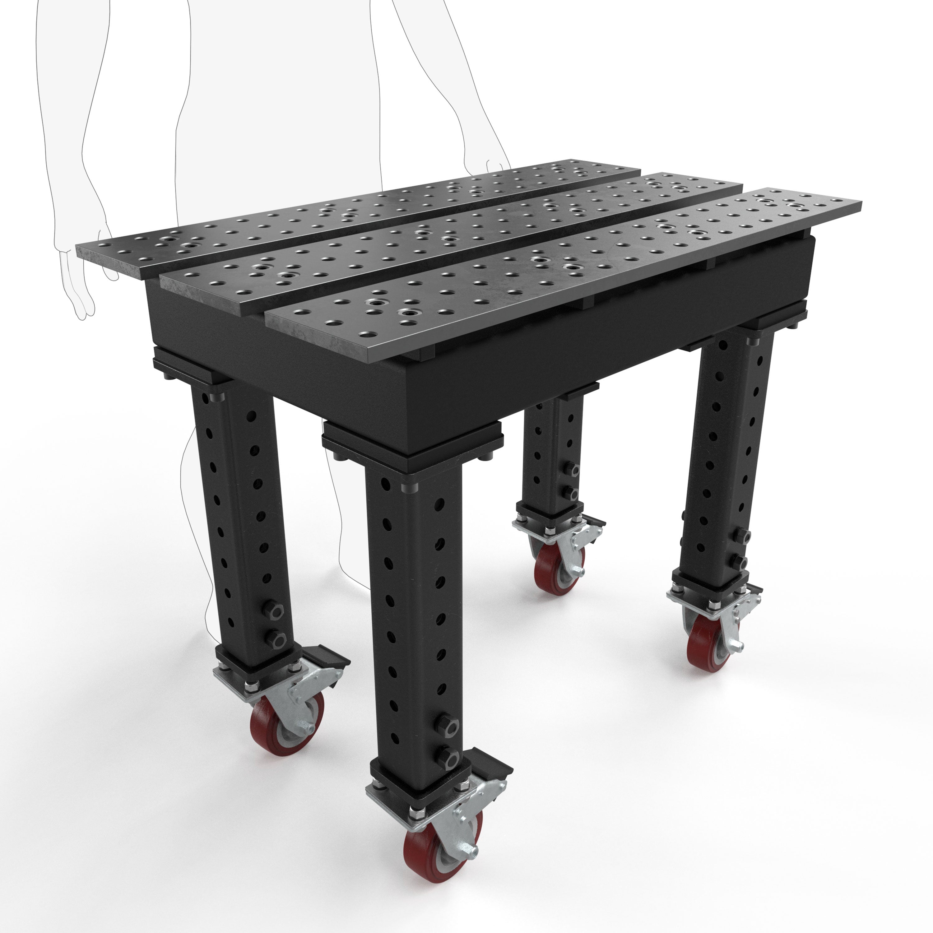 Slotted 2' × 3' (22" x 38") Tables, 5/8" System