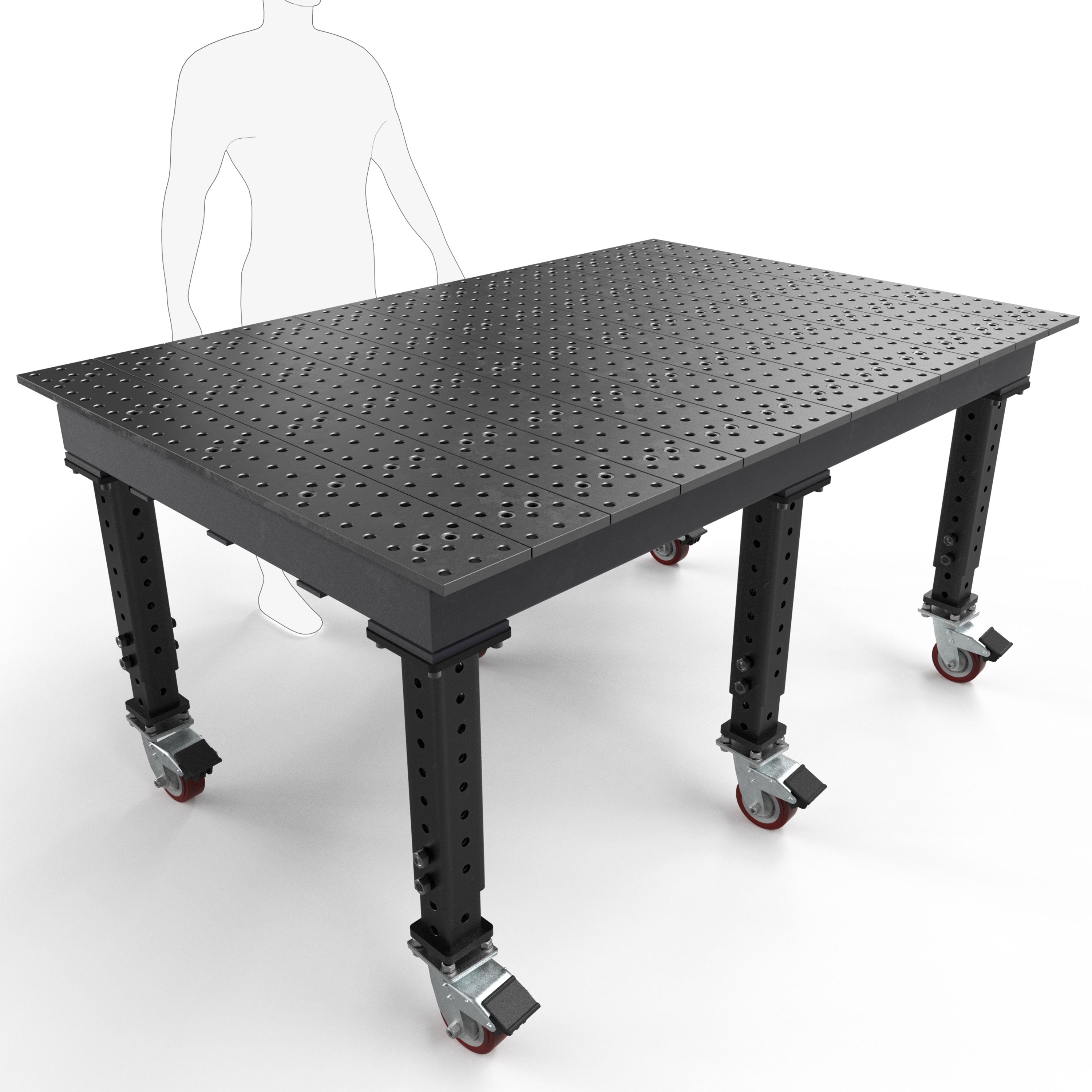 Max 6' x 4' (72" x 48") Table, 5/8" System