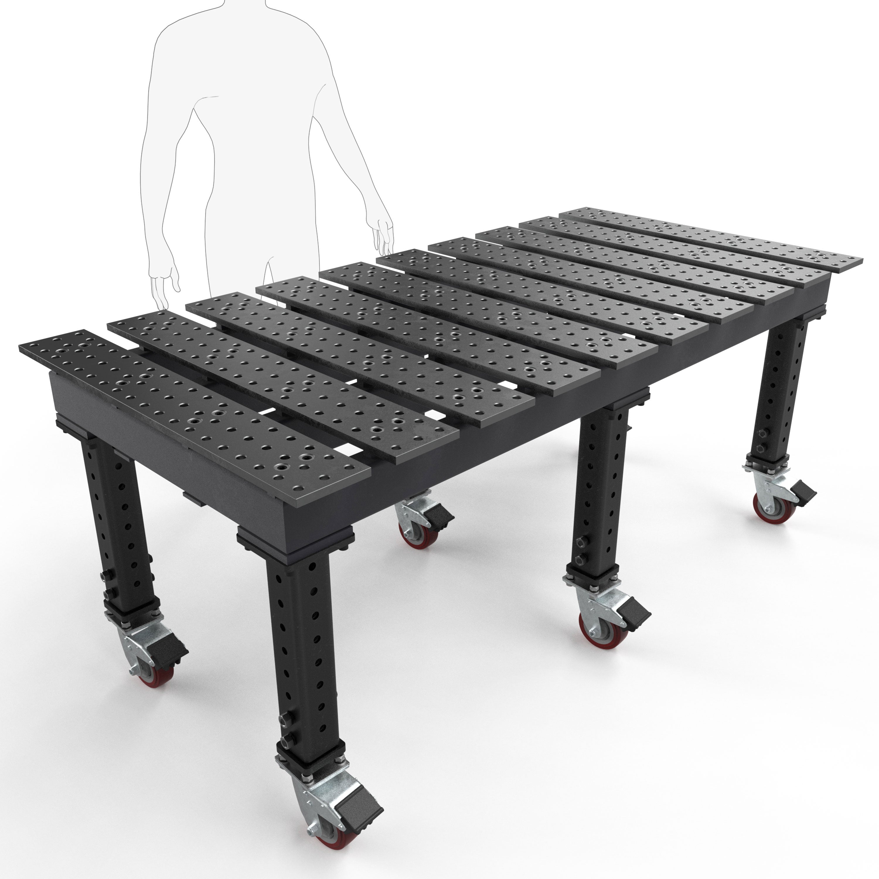 Slotted 6-1/2' × 3' (78" x 38") Table, 5/8" System