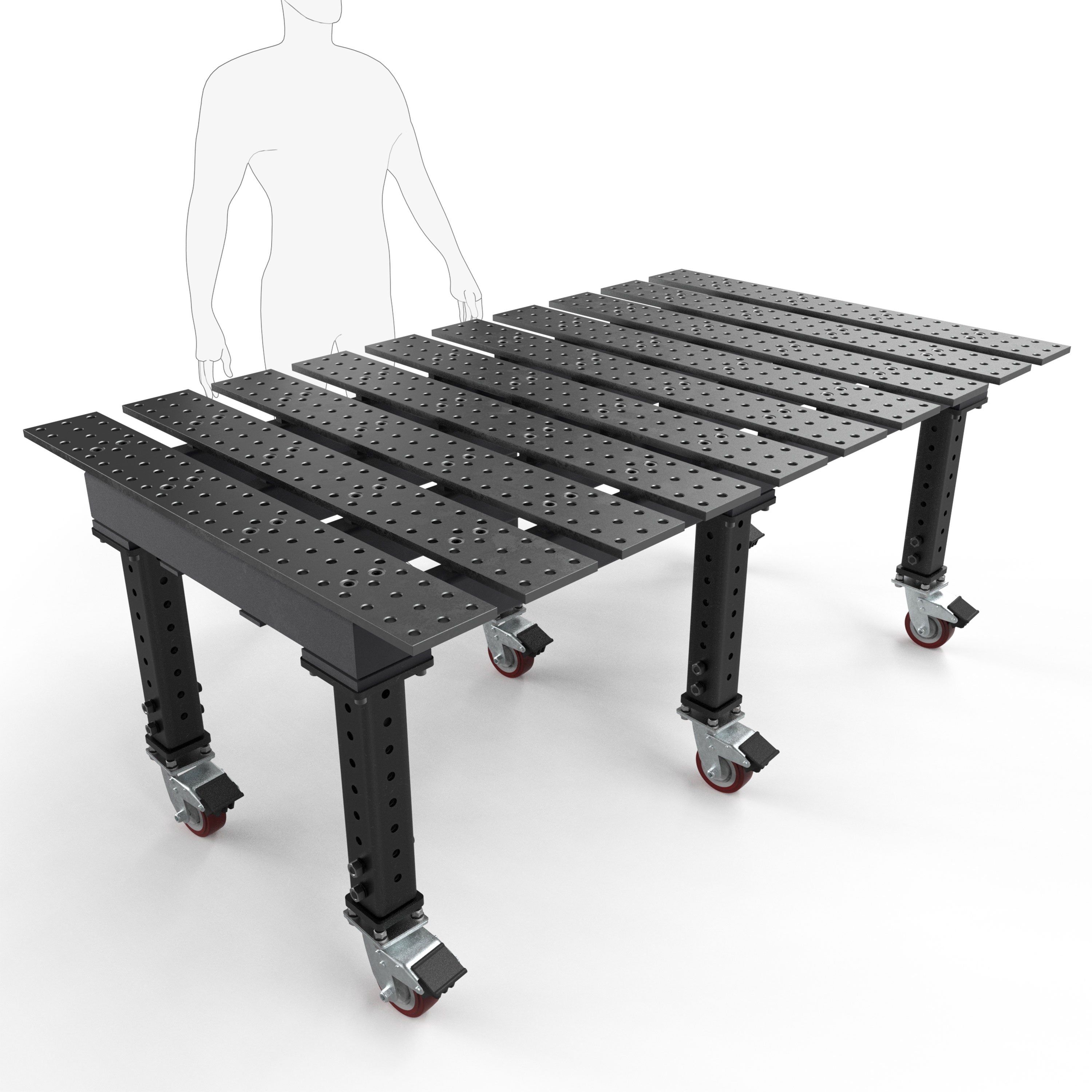 MAX Slotted 6-1/2' × 4' (78" x 48") Tables, 5/8" System