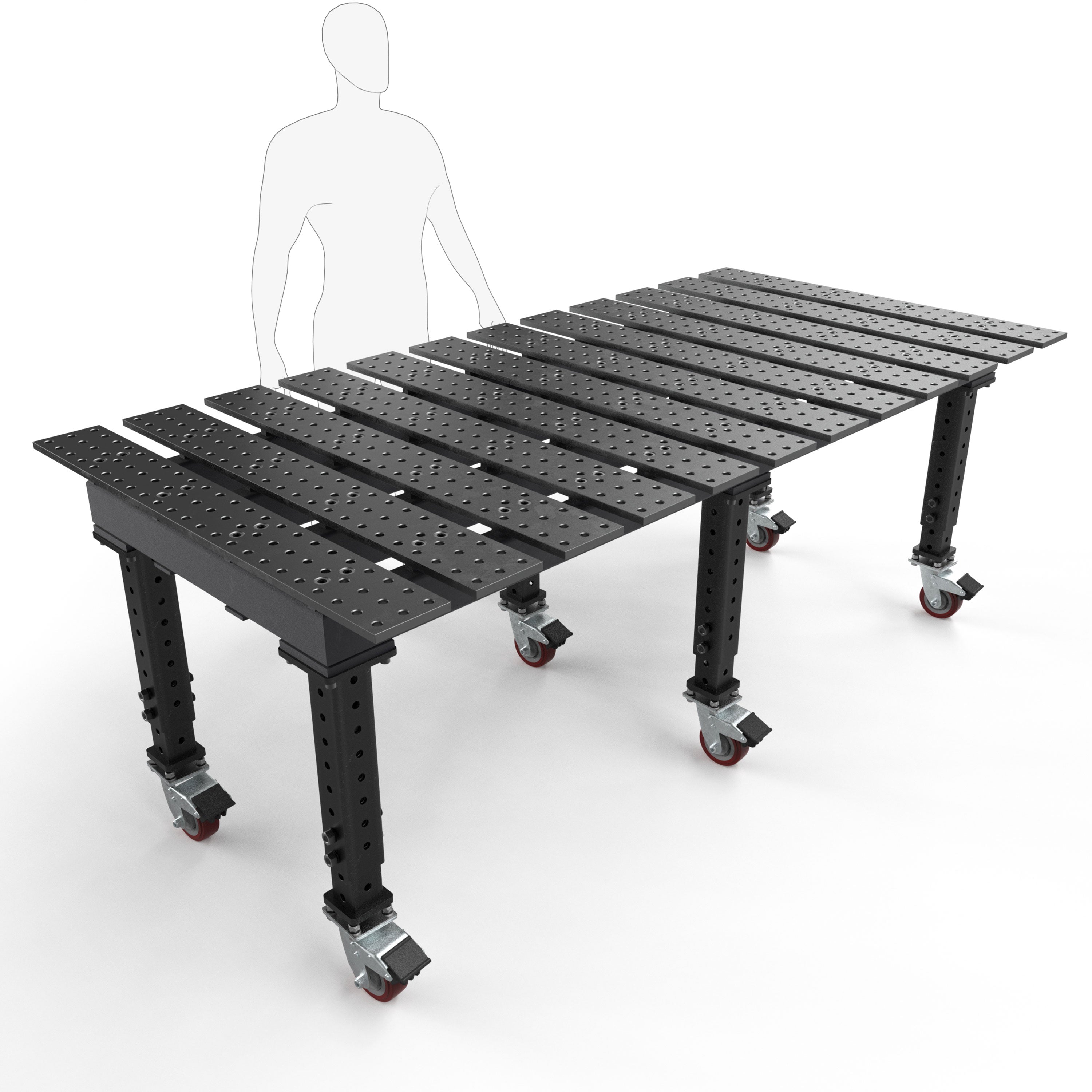 MAX Slotted 8' x 4' (94" x 46") Table, 5/8" System