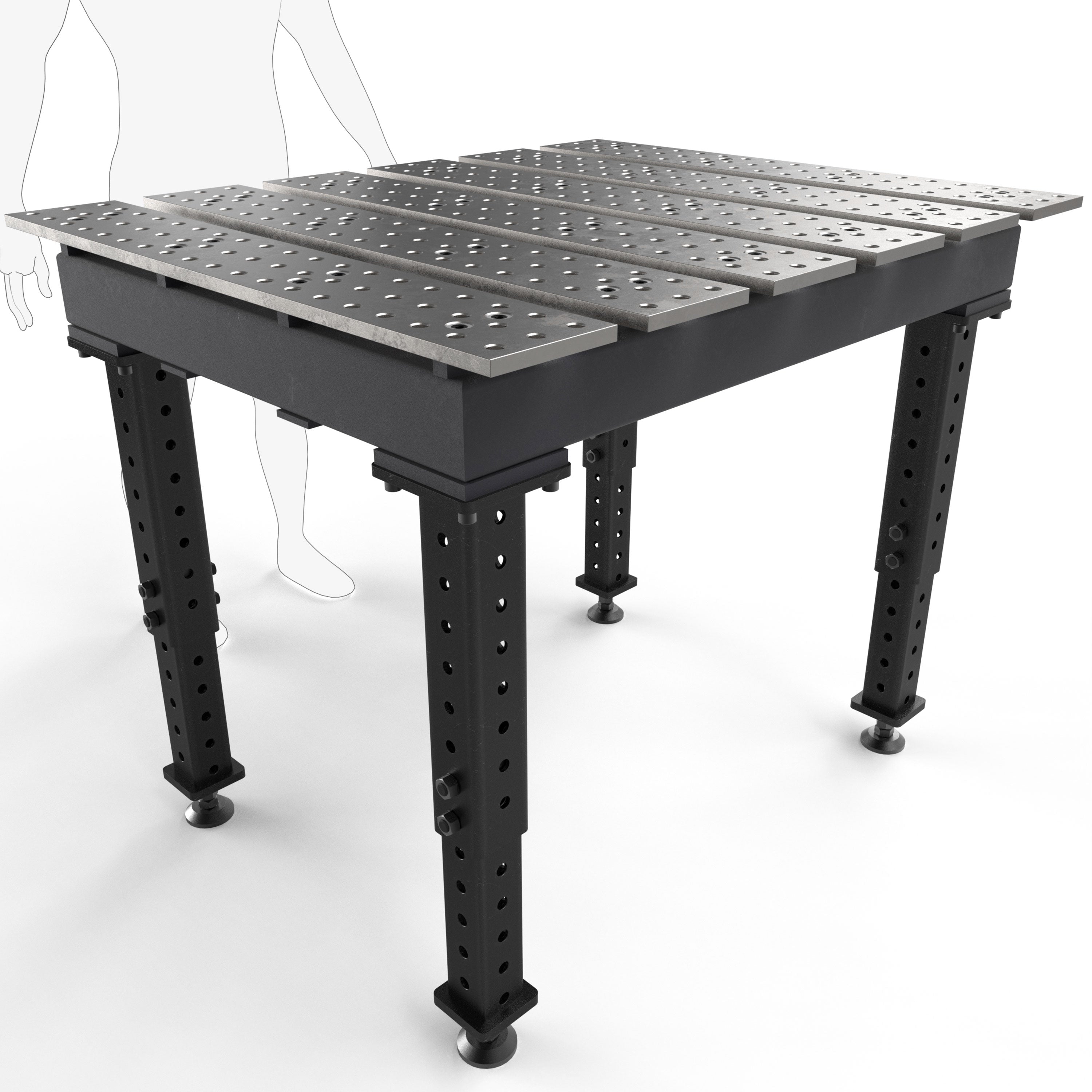 Slotted 4' × 3' (47" x 38") Table, 5/8" System