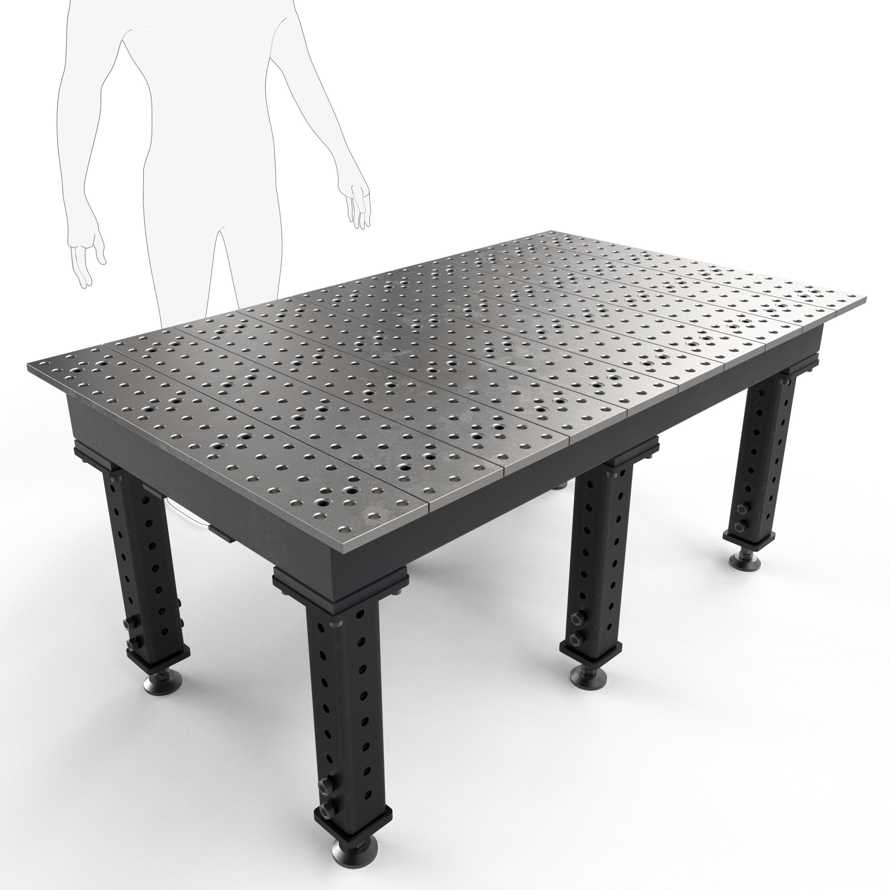 Max 5' × 3' (60" x 36") Tables, 5/8" System