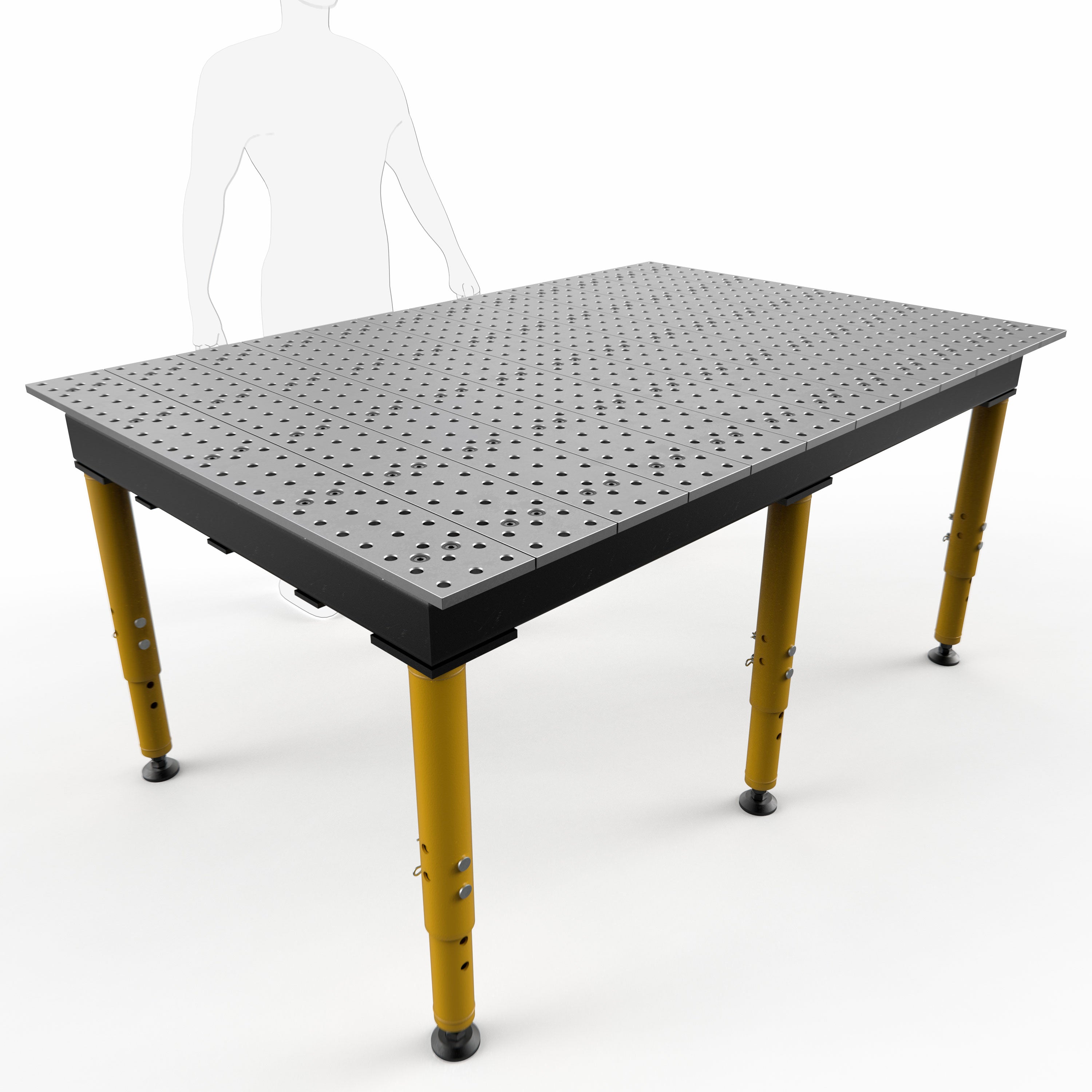 Max 6' x 4' (72" x 48") Table, 5/8" System