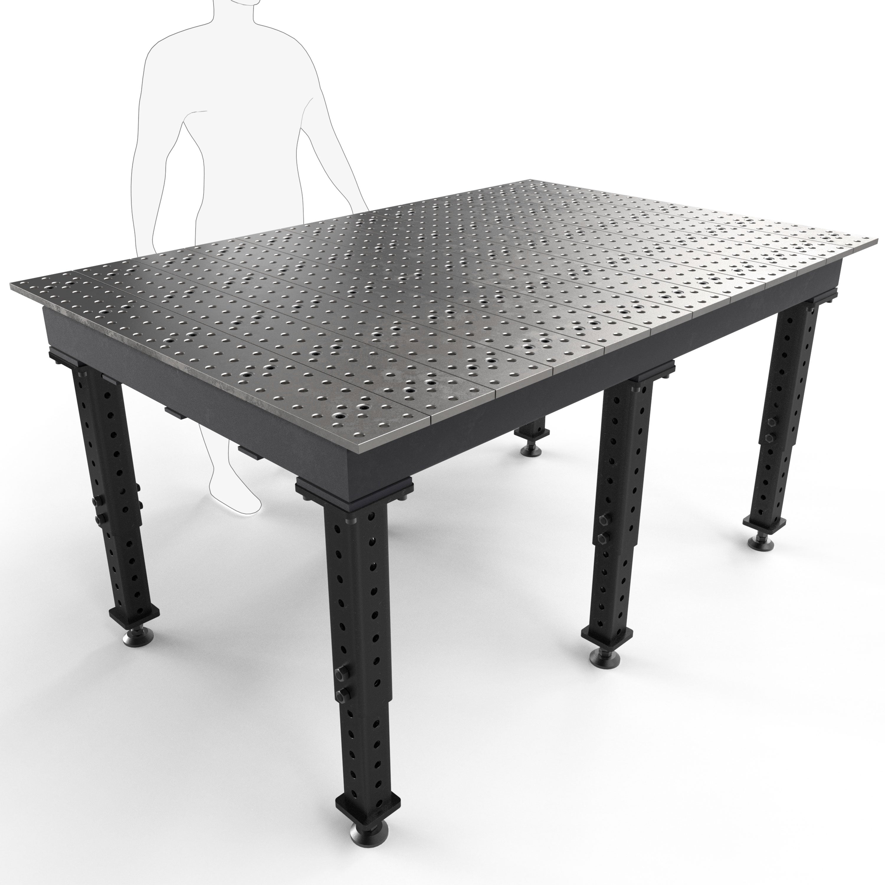Max 6' x 4' (72" x 48") Table, 5/8" System