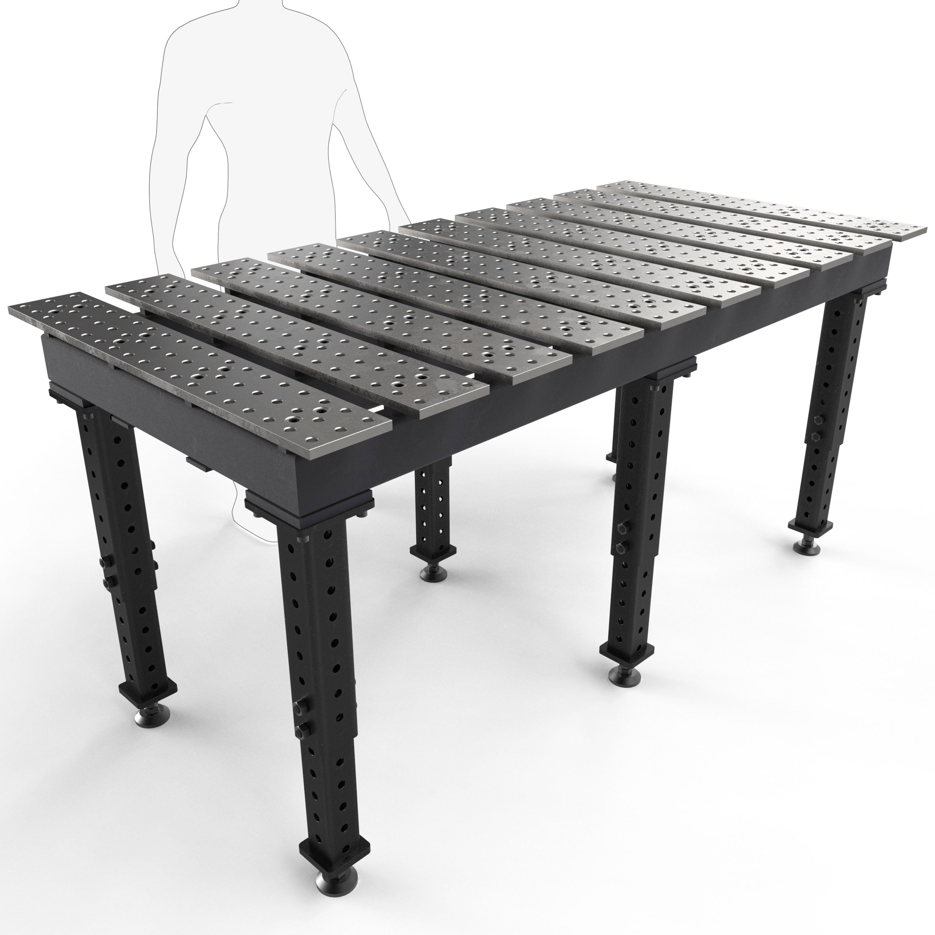 Slotted 6-1/2' × 3' (78" x 38") Table, 5/8" System