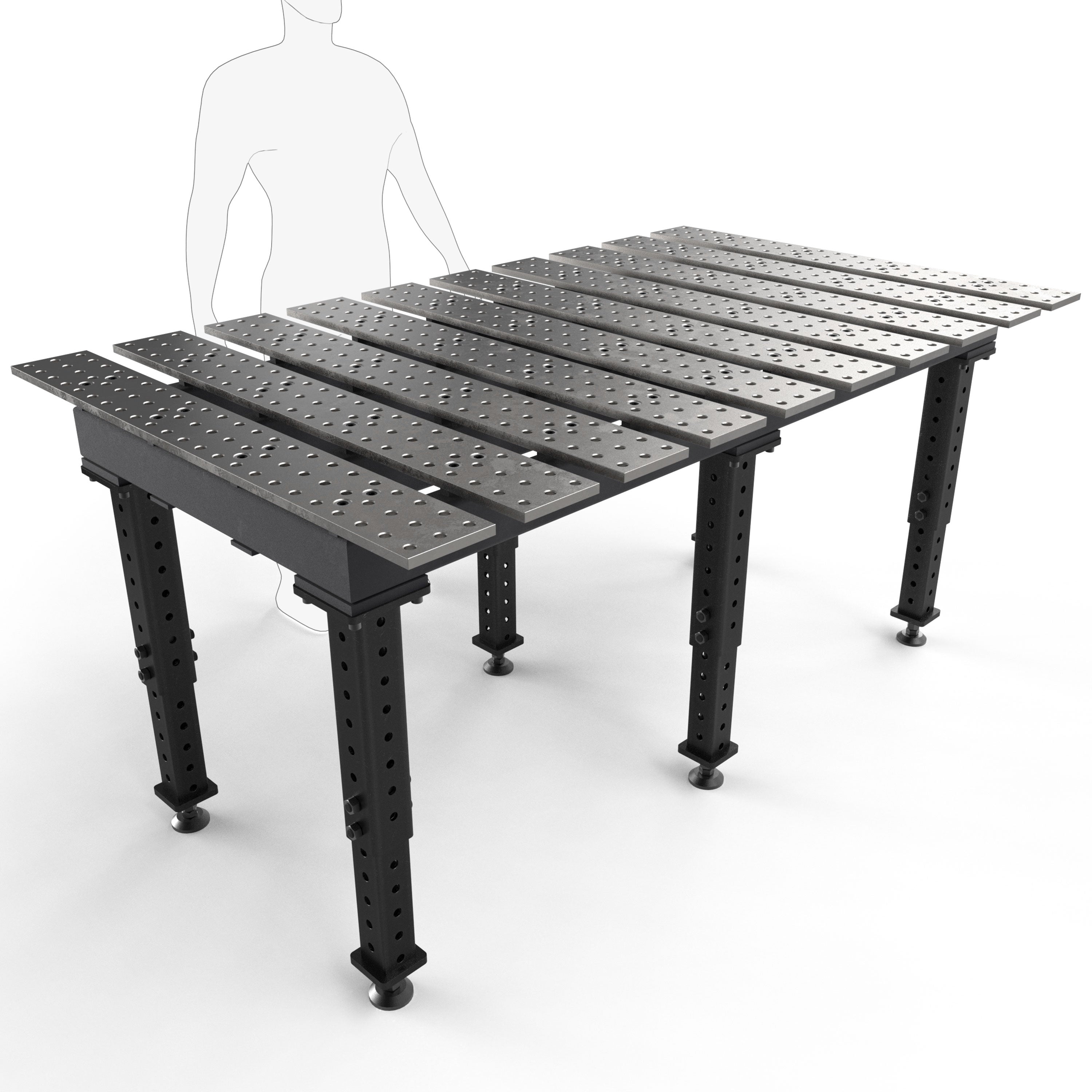 MAX Slotted 6-1/2' × 4' (78" x 48") Tables, 5/8" System