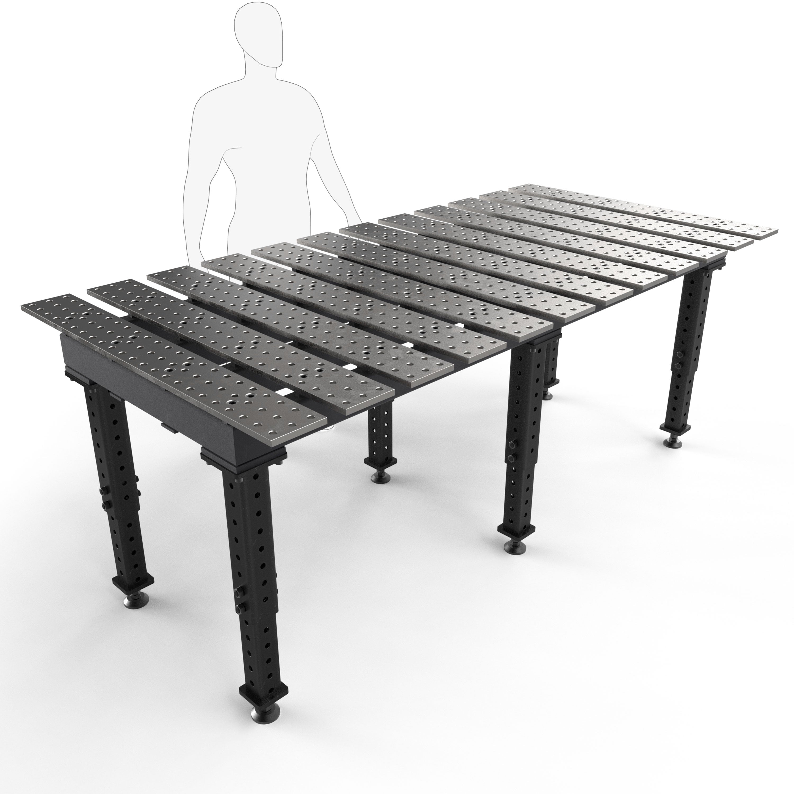 MAX Slotted 8' x 4' (94" x 46") Table, 5/8" System