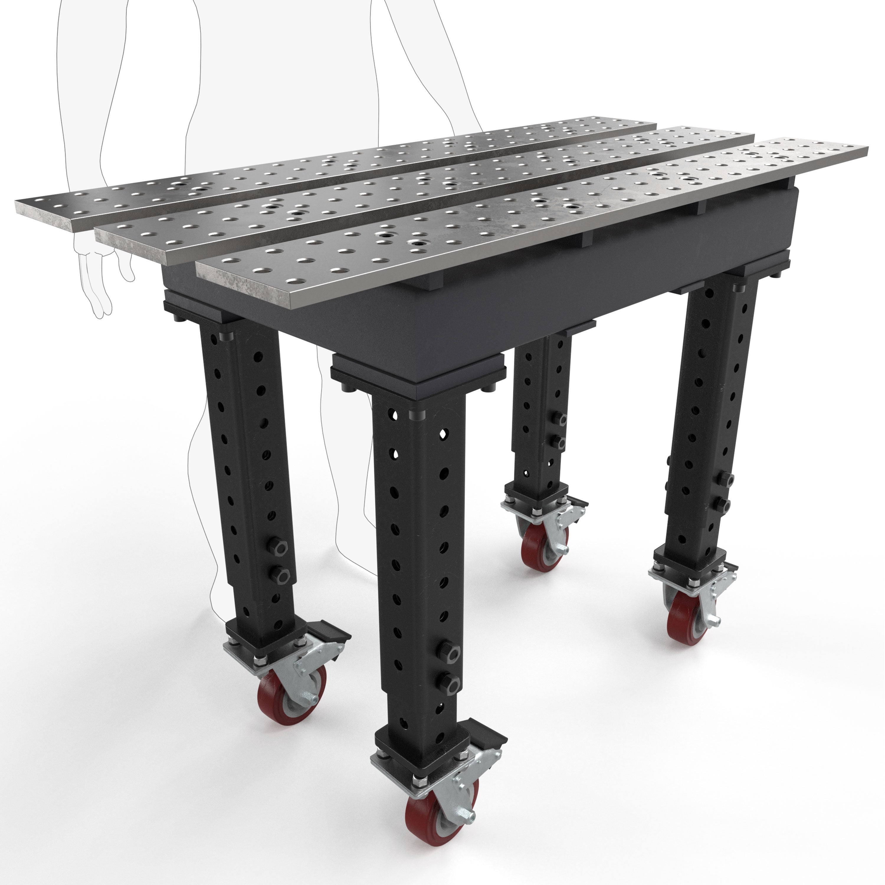 Slotted 2' × 4' (22" x 46") Tables, 5/8" System