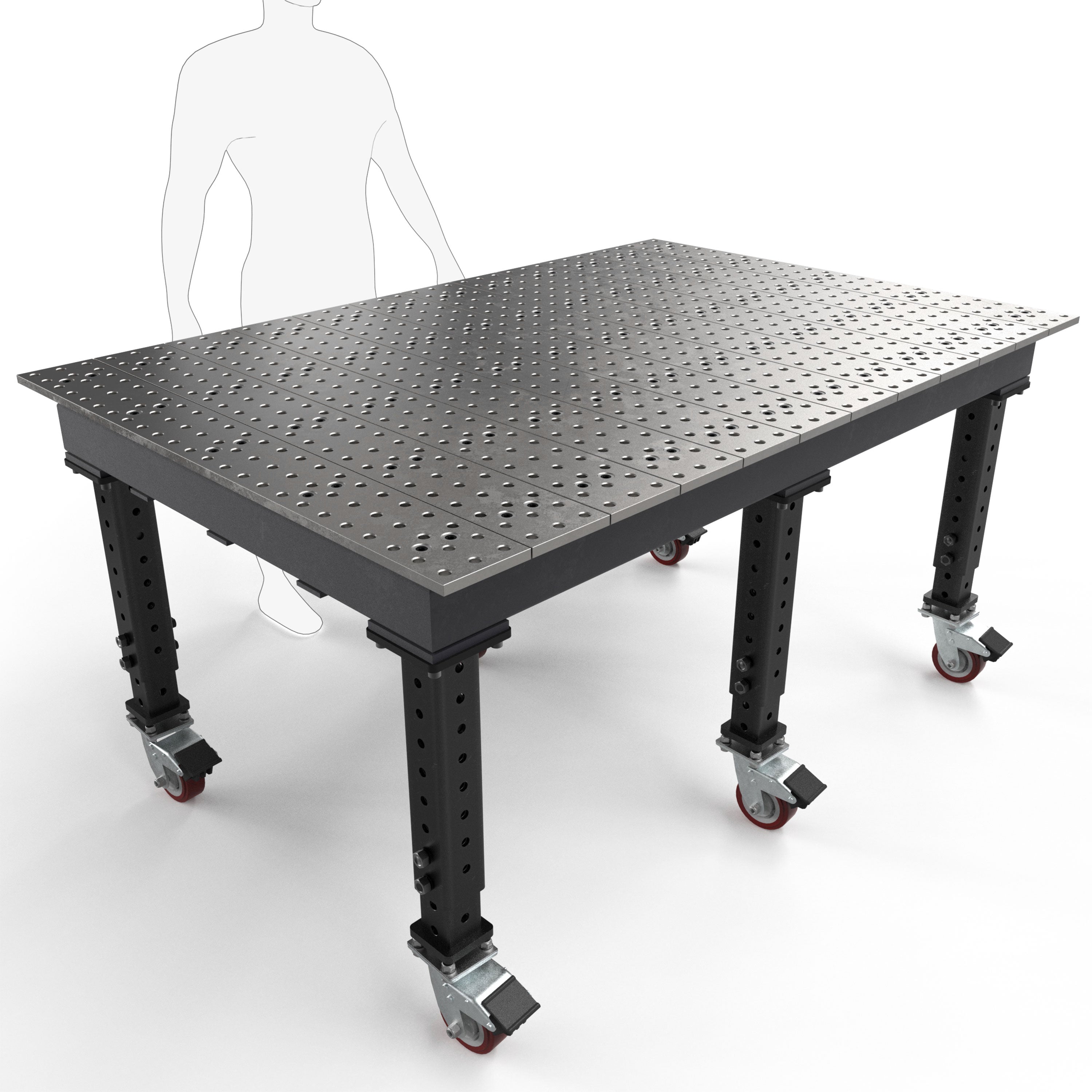 Max 6' x 4' (72" x 48") Table, 5/8" System