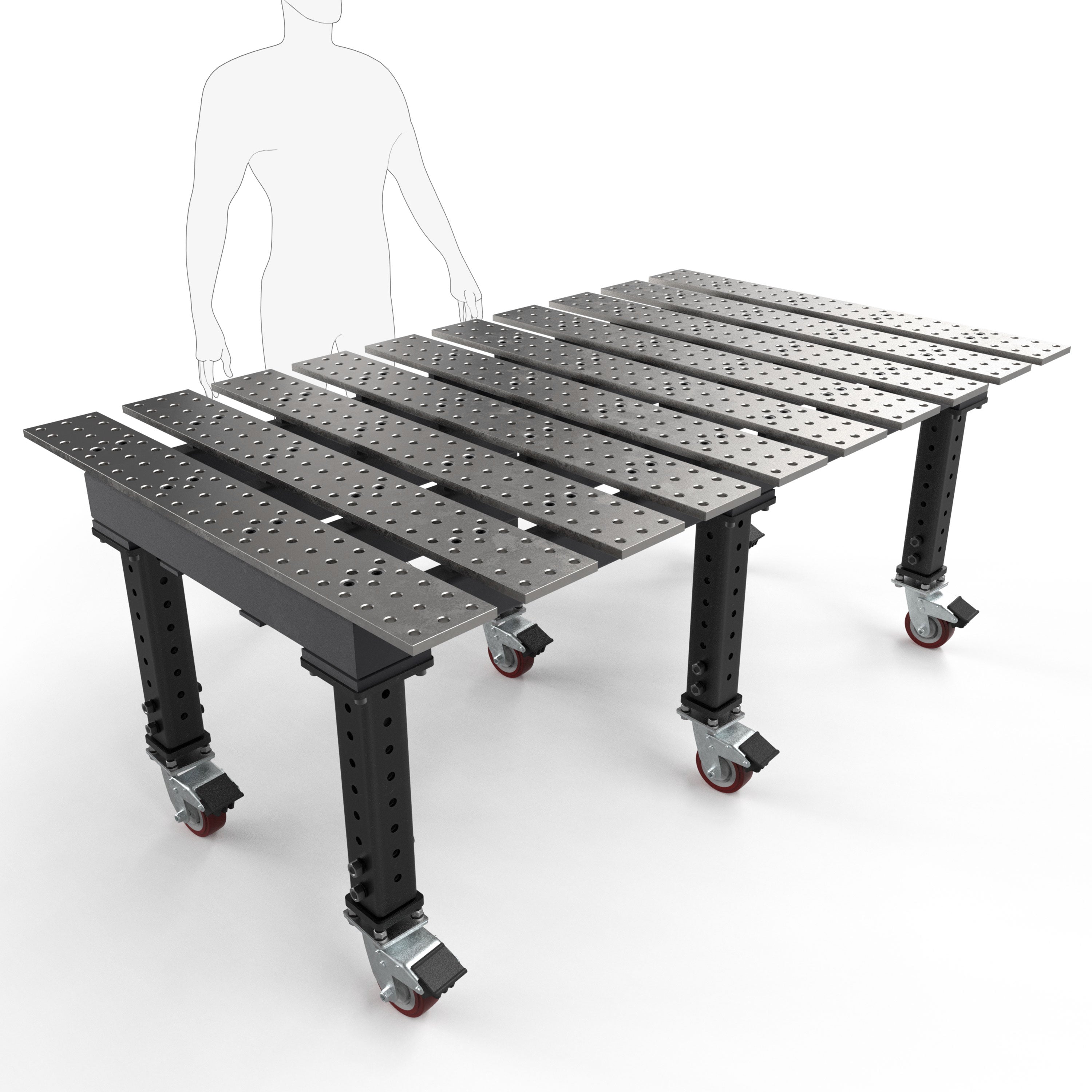 MAX Slotted 6-1/2' × 4' (78" x 48") Tables, 5/8" System