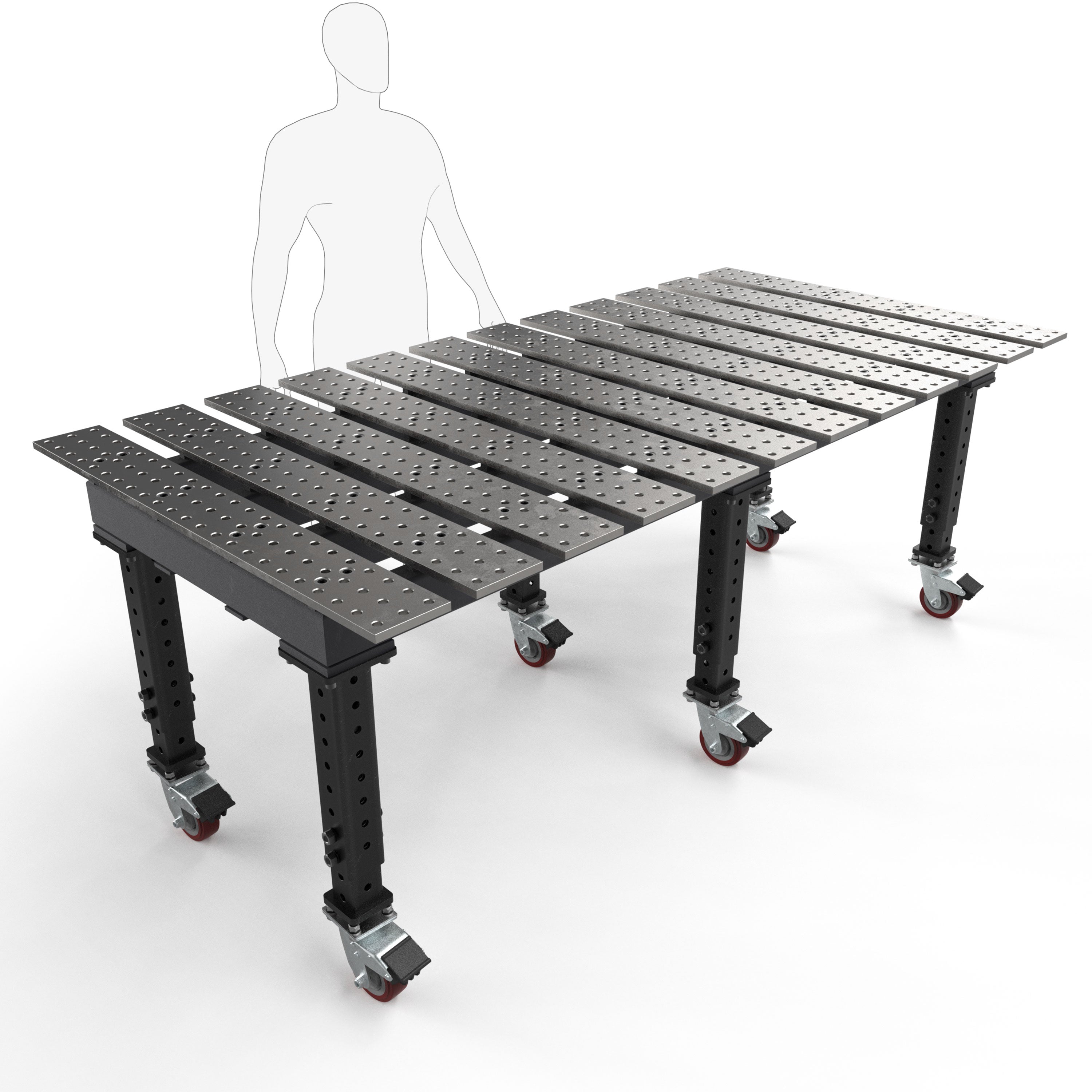 MAX Slotted 8' x 4' (94" x 46") Table, 5/8" System