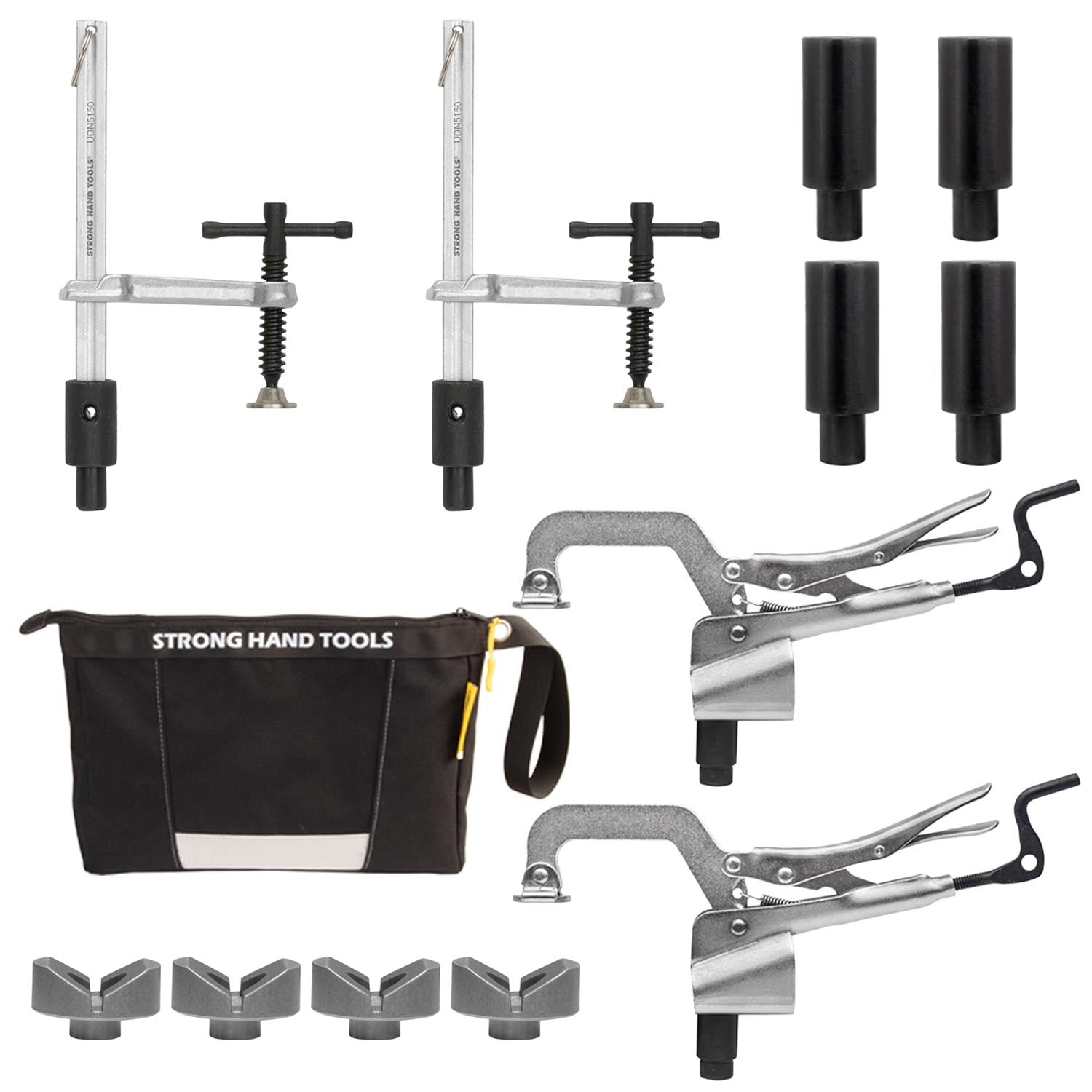 12-pc Clamping Kit w/ Tool Pouch, Scout Series (TSB-A) – Strong Hand Tools