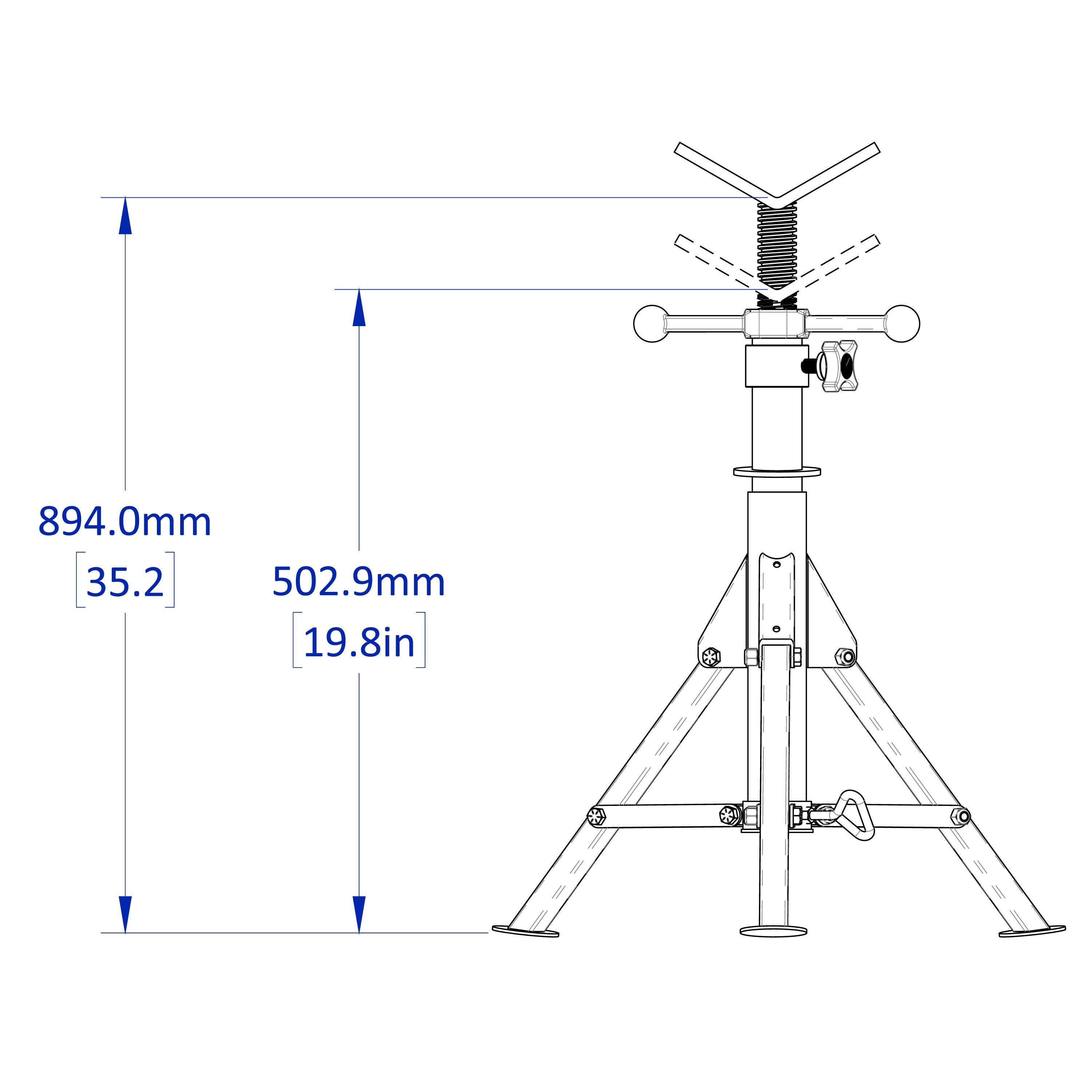 Fixed Tripod, Foldable Base Only