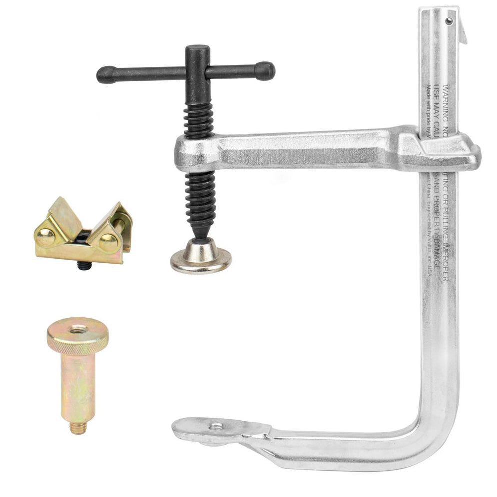 Reversible F-Clamps - 25/32" x 3/8" Rail Size, Standard Duty Pad (UE Series)