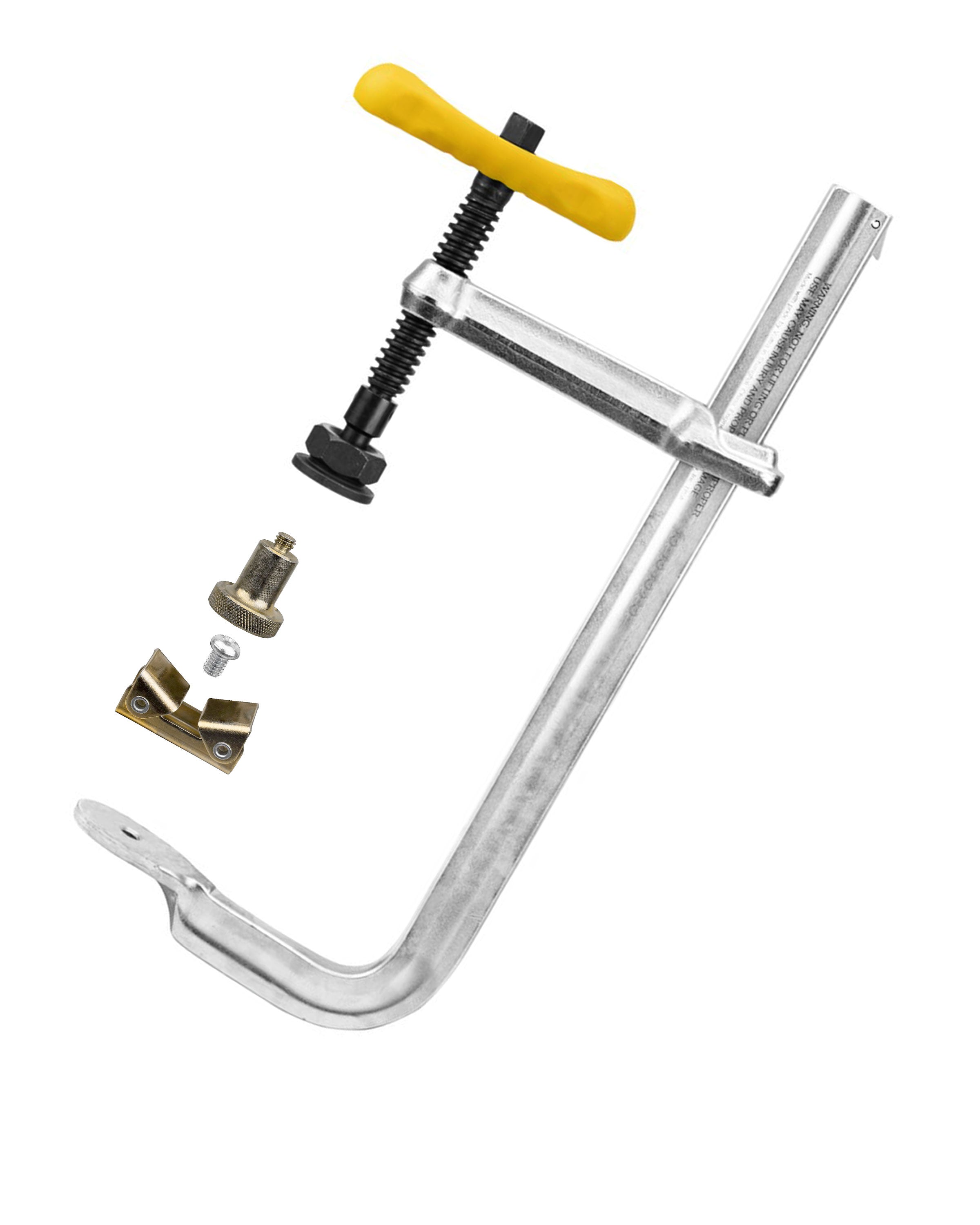 Reversible F-Clamps - 3/16" x 9/16" Rail Size, Heavy Duty Pad (UM Series)