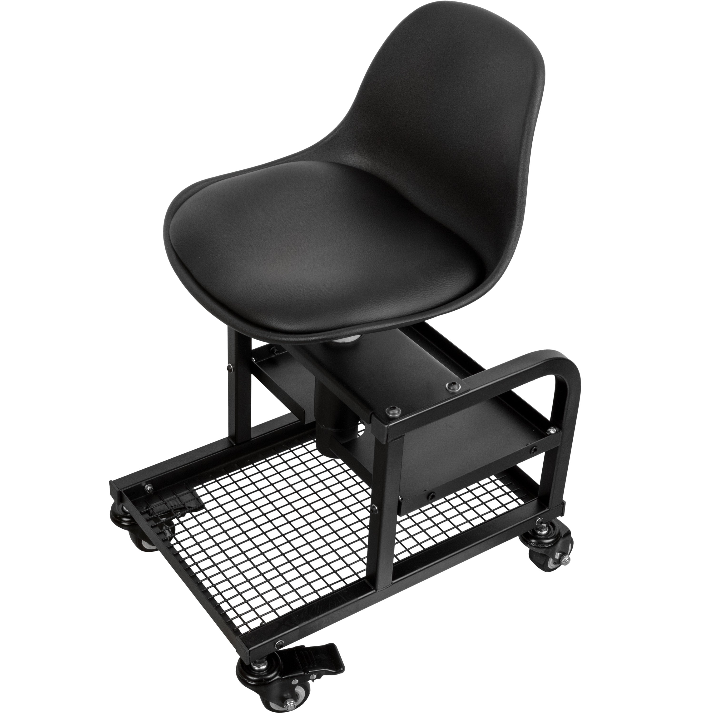 Cushioned Work Rover Stool, Four Wheels