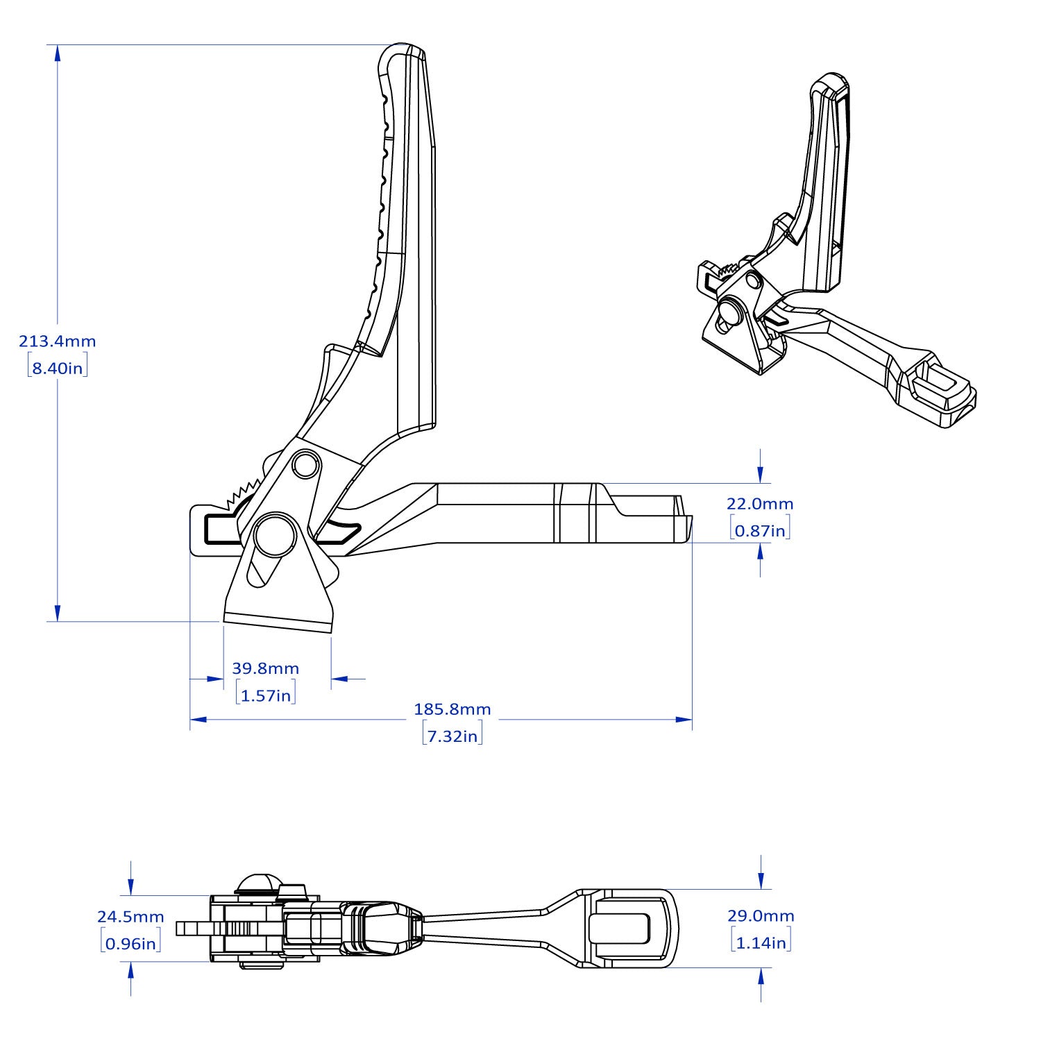 Replacement Arm & handles for Ratchet Clamps