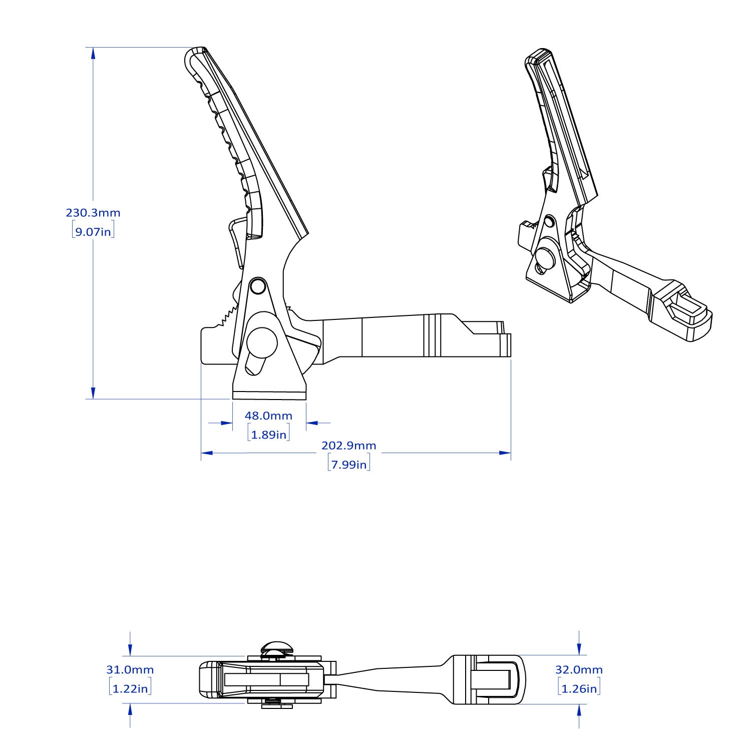 Replacement Arm & handles for Ratchet Clamps