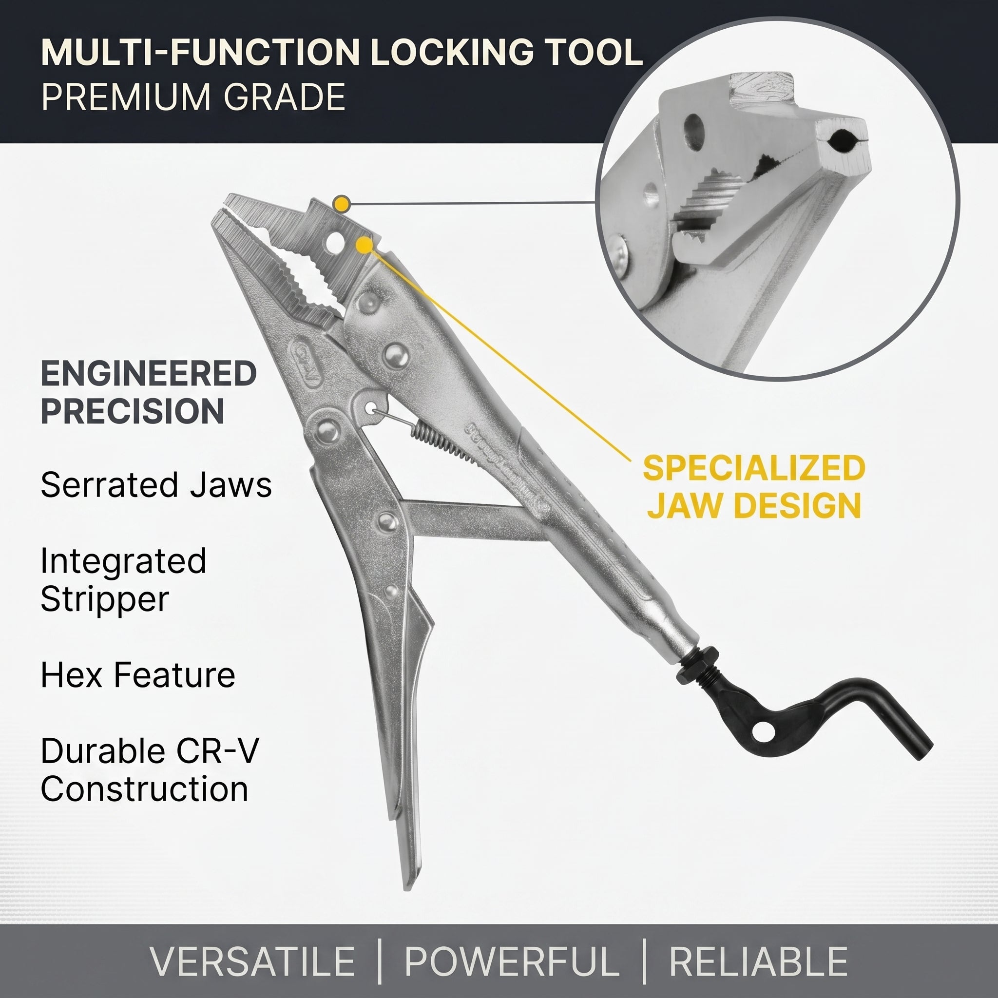 7" Extractor Locking Grounding Pliers