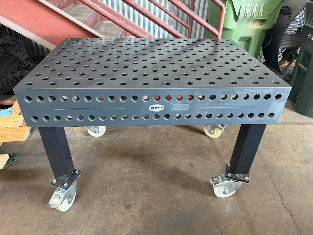 1200x800x200mm, Nitrided Welding Table + Free Legs with Caster, 28mm