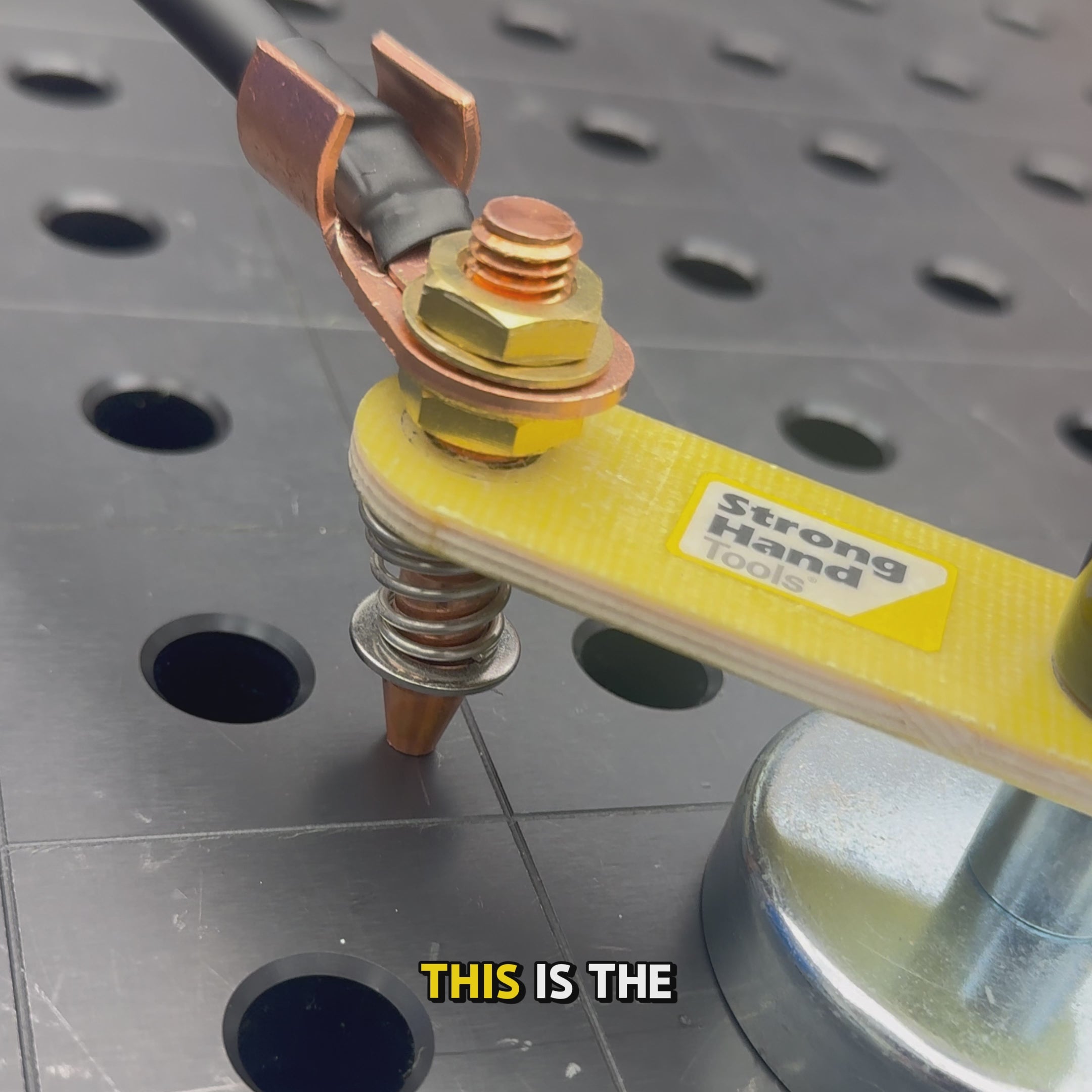 Load video: High-Temp Magnetic Spring Ground Clamp