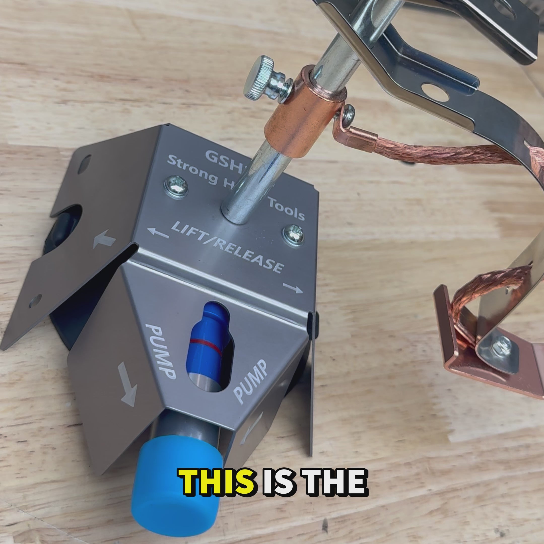Suction Base Grounding Clamp with Adjustable Spring Arm