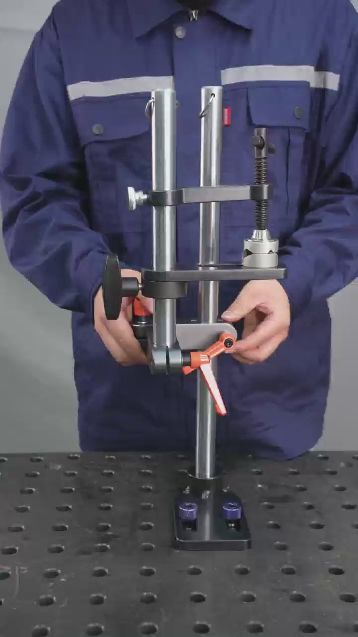 Cargar vídeo: Precision Positioning Clamp 18", Height / Angle Adjustable