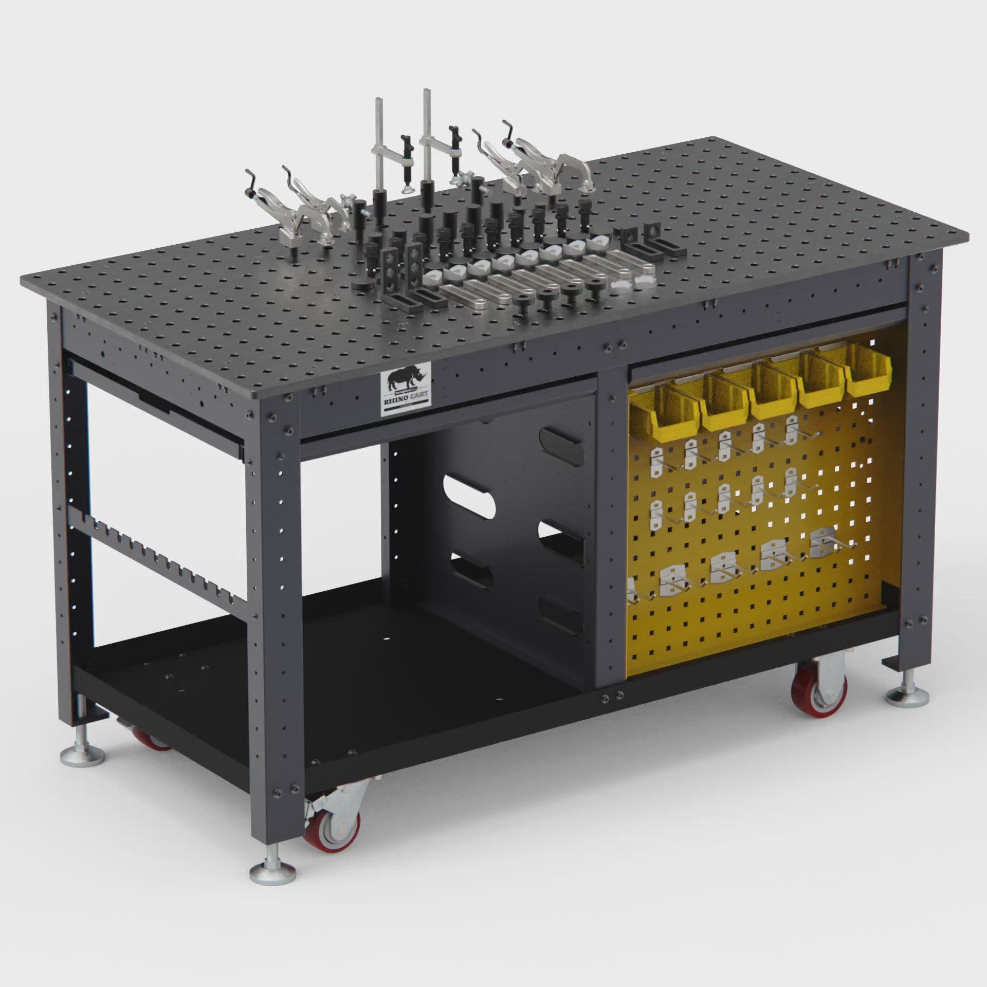 Cargar vídeo: Rhino Cart 60" x 30" Mobile Work Station