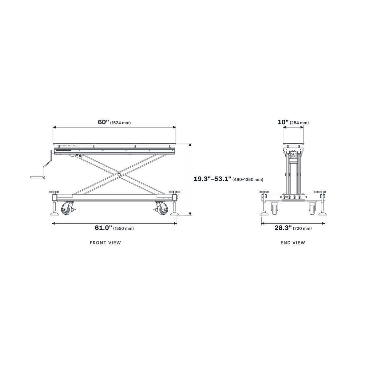 Scissot Lift Sawhorse, 5/8" System