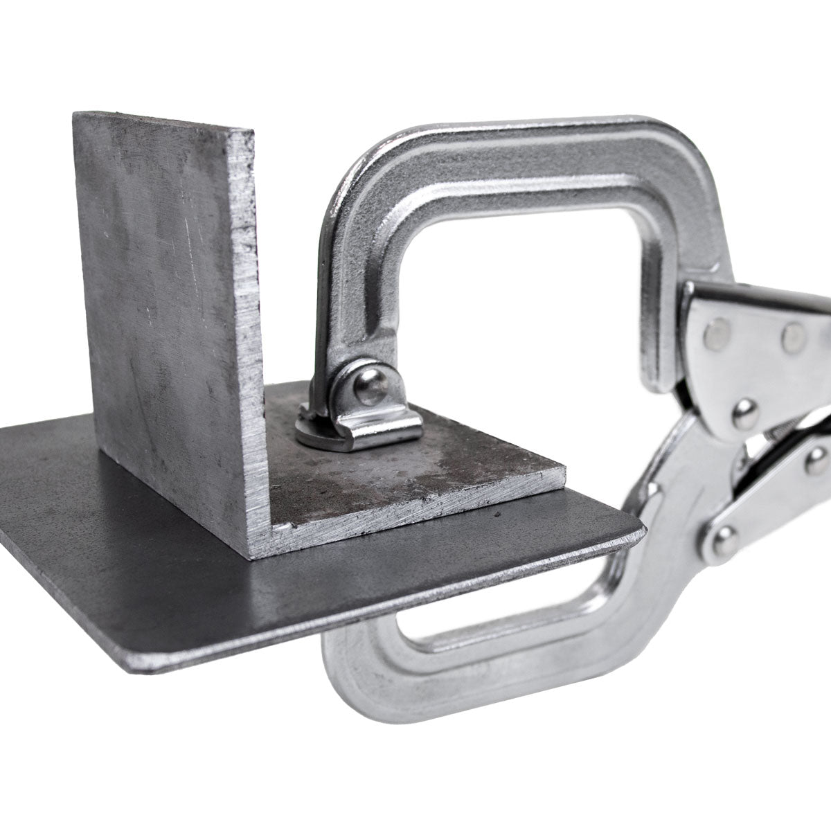 Locking C-Clamp Pliers Kit, 3-pc of PR115S, Swivel Pads, 4" Capacity