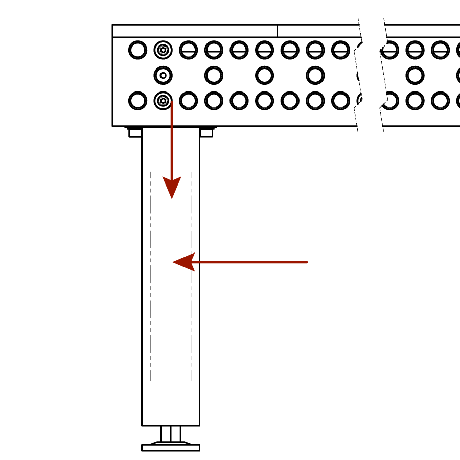 Alpha 28 Tables, 1.2 x 1.2 M