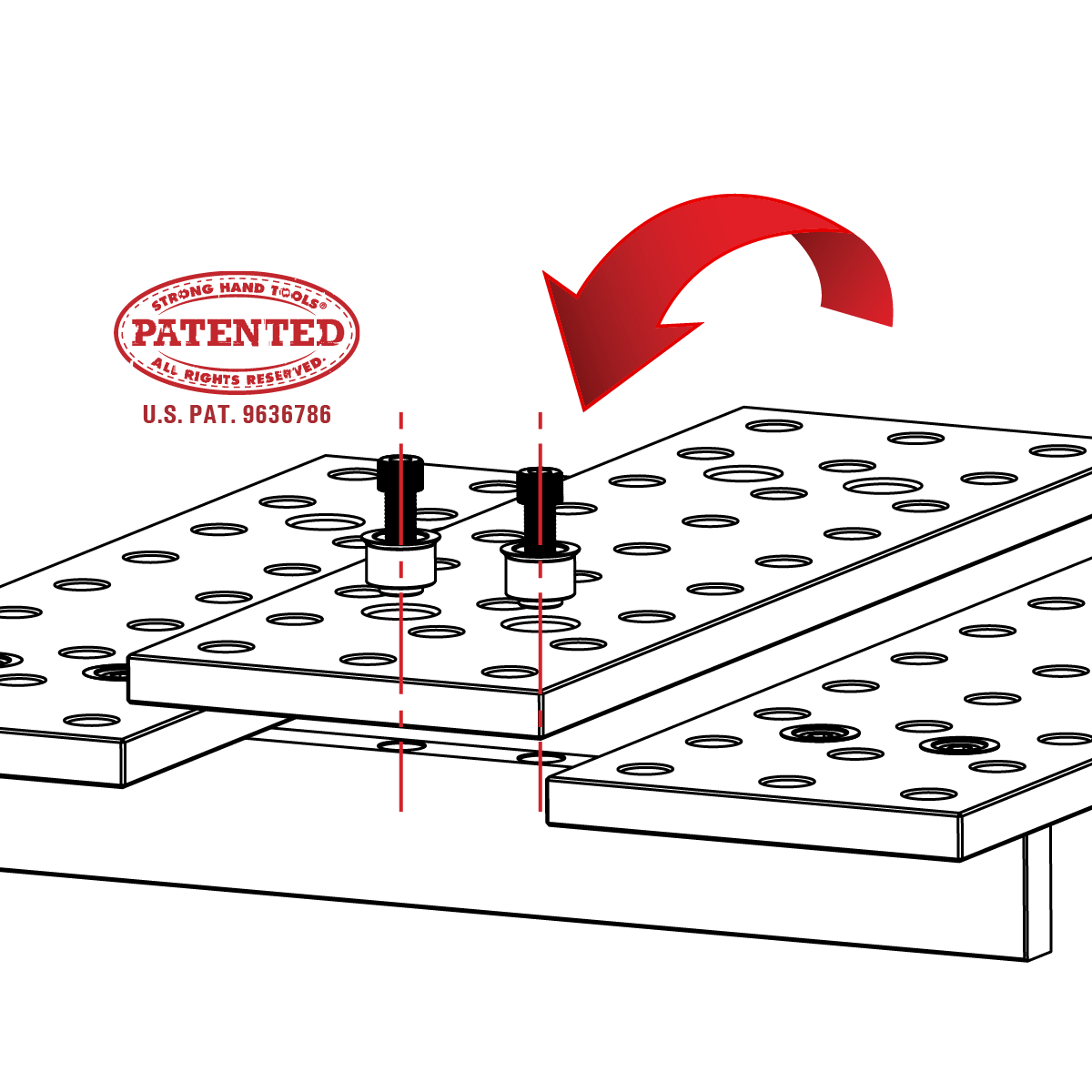 MAX 8' x 4' (96" x 48") Table, 5/8" System