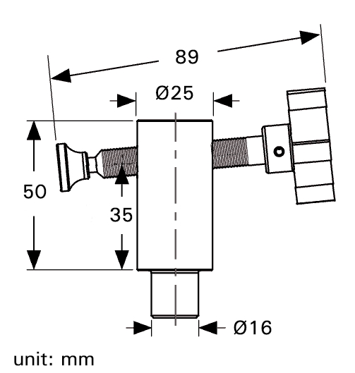Side Clamp, Fits 16 mm Holes