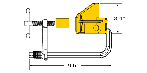 Kit de abrazadera portátil de 3 ejes